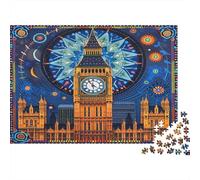 Bigben à Londres Casse-tête 1000 Pièces sans Poussière, Puzzle Difficile défi De Jeu Éducatif pour Un Moment De Complicité, Cadeau d'anniversaire Parfait 52x38cm/1000pcs