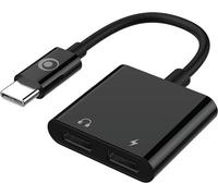Bigben - Adaptateur USB - 24 pin USB-C (M) pour 24 pin USB-C (F) - USB Power Delivery (60W), alimentation USB + audio - noir