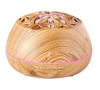 BigBen Aromasound Lilywood - Diffuseur/humidificateur d'aromathérapie - plateau de table avec haut parleur bluetooth Marron G