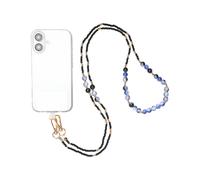 Bandoulière pour Smartphone Universel avec Perles Amovible Elégant Noir