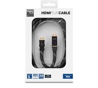 Bigben Interactive - Câble HDMI avec Ethernet - HDMI mâle pour HDMI mâle - 3 m - double blindage - noir - connecteur de rotation à 180 degrés, plat, support 4K
