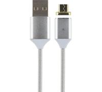 Bigben - Câble USB - USB (M) pour Micro-USB de type B (M) magnétique - USB 2.0 - 2 A - 1 m - gris métallisé