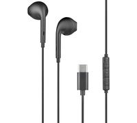 Ecouteurs USB C Télécommande/Micro Bouton Noir Bigben