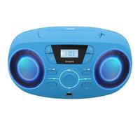 BIGBEN CD61BLUSB Lecteur Radio Cd Portable Usb Bleu + Speakers Lumineux