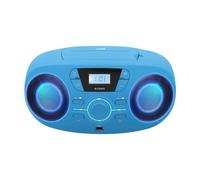 Bigben cd61blusb lecteur radio cd portable usb bleu + speakers lumineux
