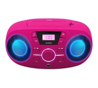 Lecteur Radio CD Port USB BigBen avec effets lumineux Rose Rose G