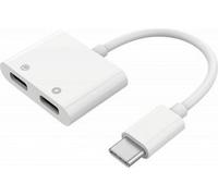 Bigben Connected - Casque/adaptateur de charge USB-C vers USB-C - USB-C mâle pour USB-C femelle - blanc G
