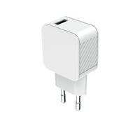 - Adaptateur secteur - 100 % de plastique recyclé - 2.4 A - Smart IC (USB) - blanc