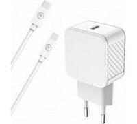 BigBen Connected, Adaptateur secteur USB-C 30W Power Delivery + câble USB-C / Lightning, Blanc