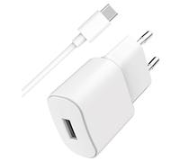 Bigben Connected - Adaptateur Secteur - With Usb-C To Usb Cable (1 M) - 2.4 A (Usb) - Blanc