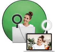 BIGBEN CONNECTED BUNDRINGLEDFOND - BUNDLE fond vert + ring light ordinateur