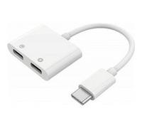 Bigben Connected - Casque/adaptateur de charge USB-C vers USB-C - USB-C mâle pour USB-C femelle - blanc G