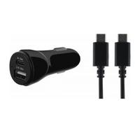 BigBen Connected Chargeur allume-cigare avec câble USB C/USB C Noir