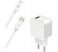 BigBen Connected Chargeur Secteur USB A 3A FastCharge + Câble USB A/USB C Blanc