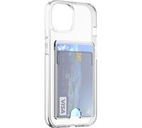 Coque pour iPhone 14 Hybride avec porte-carte intégré Transparent