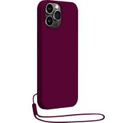 Coque pour iPhone 14 Pro Max en Silicone avec dragonne assortie Violet