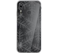 Coque pour Huawei Mate 20 Lite Rigide Flocons de Neige Transparent