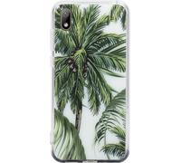 Coque pour Y5 2019 Hybride Summer avec Motifs Palmiers Vert