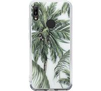 Coque pour Y6 2019 Hybride Summer avec Motifs Palmiers Vert