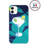 Coque pour iPhone XR/11 Hybride Semi-rigide Antichoc avec Motifs imprimés Bleu