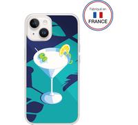 BIGBEN CONNECTED COVSUM7IP14 - Coque résine cockatail bleu effet miroir