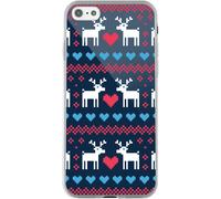Bigben Connected Coque hybride Sweat Deer iPhone 5/5S/SE Motifs cœurs et cerf doux Rouge