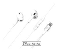 BIGBEN Connected - Écouteurs avec micro - intra-auriculaire - filaire - Lightning - blanc - Certifié MFi