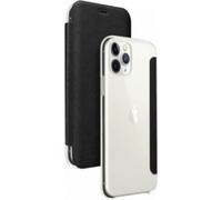 BigBen Connected, étui pour iPhone 11 Pro Folio fonction stand avec porte-carte intégré, noir transparent