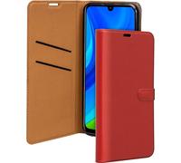 Etui pour Huawei P Smart 2021 Folio Wallet avec Languette Aimantée Rouge