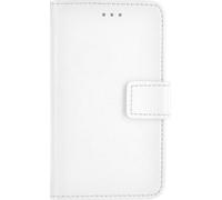 Universal Folio L - Etui à rabat pour téléphone portable - cuir doux - blanc - 5.7"