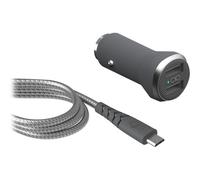 Bigben Connected Force Power - Adaptateur D'alimentation Pour Voiture - 4.8 A - Fast Charge - 2 Connecteurs De Sortie (Usb) - Gris