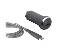 Bigben Connected – Kit chargeur Force Power – Allume-cigare 2,4 A + câble Micro-USB 1,2 m Gris