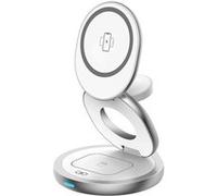 BIGBEN Connected Force Power - Support de chargement sans fil - 3 en 1, pliable - 15 Watt - blanc Blanc / Gris G