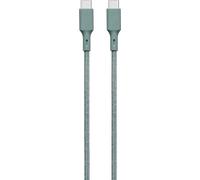 Câble USB-C vers USB-C 3A Compatible Power Delivery 60W en Coton Tressé 2m Vert
