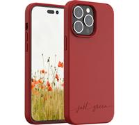 Just Green Coque pour iPhone 14 Pro Max Modèle Natura Souple Rouge