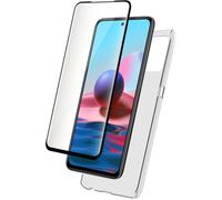 - Coque de protection pour téléphone portable - polyuréthanne thermoplastique (TPU) - transparent - avec Protecteur d'écran en verre trempé - pour