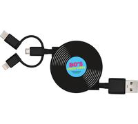 Bigben Connected YKCABLESUZYVINYL câble de téléphone portable 1 m USB A Micro USB + Lightning + USB C