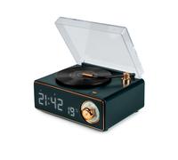 Big Ben Enceinte Bluetooth réveil en Forme de Tourne Disque Vert foncé