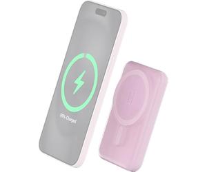 BigBen F152478 - Powerbank Batterie externe 5000 mAh compatible MagSafe Induction 5 W Rose