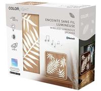 Bigben Enceinte Bluetooth ColorLight CBLNEONINLEAVESL – 30W – Contrôlée par application – Bois