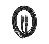 Bigben Interactive - Câble HDMI avec Ethernet - HDMI mâle pour HDMI mâle - 3 m - double blindage - noir - connecteur de rotation à 180 degrés, plat, support 4K