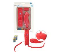 Bigben Interactive Rf Duo Pack - Télécommande Avec Nunchuk - Sans Fil - Rouge - Pour Nintendo Wii