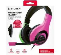 Bigben Interactive Stereo Gaming Headset V1 Casque filaire serre-tête Noir, Vert, Rose