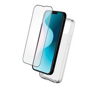 BigBen Pack Coque + Verre pour iPhone 16 Flexible avec SmartFrame Transparent
