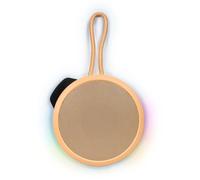 BIGBEN Party - Enceinte Bluetooth ronde avec dragonne et effets lumineux - 15W - Orange Pastel
