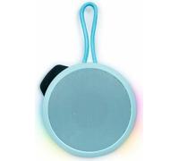 BIGBEN Party - Enceinte Bluetooth ronde avec lanière et effets lumineux - 15 W - bleu pastel