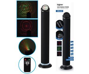Bigben Sound-Tower LED Disco-Lumière Laser Mikro Bluetooth Haut-Parleur De Fête