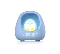 Bigben Veilleuse Réveil Enfant Pingouin, Lumineux et Musical, Sons Apaisants et Bruits Blancs, Lumière Réglable au Toucher, Minuterie et Batterie Rechargeable USB-C, Fille et Garçon - NESTKIDSPENGUIN
