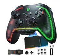 BIGBIG WON Contrôleur sans fil Rainbow 2 Pro RGB PC Controller Sport Target Hall Effect trigger Alps Joystick 3,5mm Audio Gamepad APP/Switch avec station de charge pour Android/IOS/PC Windows 10/11