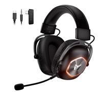 BIGBIG WON HALO PRO Casque de jeu sans fil 2,4 GHz pour PC, PS, Switch, Bluetooth 5.3 avec microphone antibruit et batterie de 35 heures, mode filaire de 3,5 mm pour Xbox